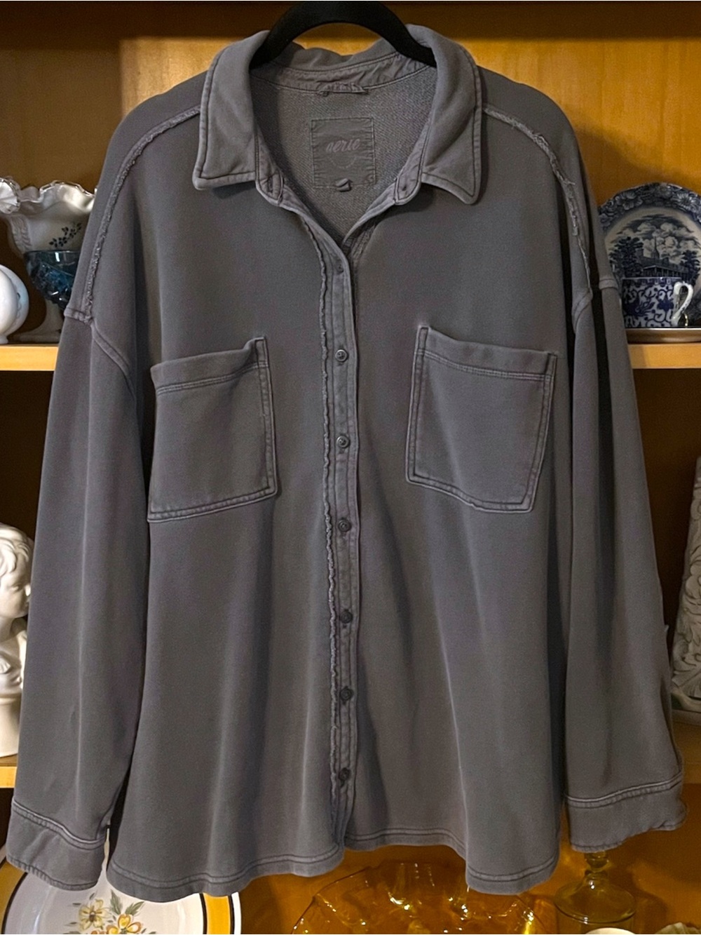 Aerie Lumber Jane Fleece Shirt Size L